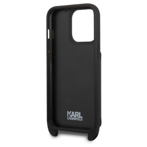 Karl Lagerfeld nakładka do iPhone 13 / 13 Pro 6,1" KLHCP13LSAKHPK czarna hardcase Saffiano Metal Karl Head Karl Lagerfeld nakładka do iPhone 13 / 13 Pro 6,1" KLHCP13LSAKHPK czarna hardcase Saffiano Metal Karl Head