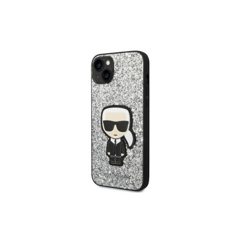 Karl Lagerfeld nakładka do iPhone 14 6,1" KLHCP14SGFKPG srebrna HC Glitter Flakes Ikonik Karl Lagerfeld nakładka do iPhone 14 6,1" KLHCP14SGFKPG srebrna HC Glitter Flakes Ikonik