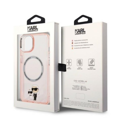Karl Lagerfeld nakładka do iPhone 14 6,1" KLHMP14SHNKCIP różowa hardcase Magsafe IML NFT K&C Karl Lagerfeld nakładka do iPhone 14 6,1" KLHMP14SHNKCIP różowa hardcase Magsafe IML NFT K&C