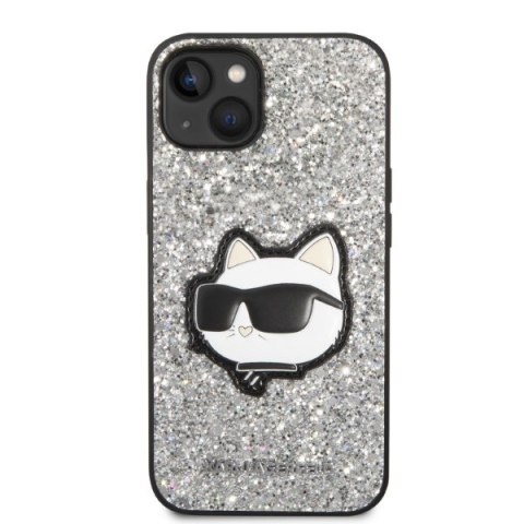 Karl Lagerfeld nakładka do iPhone 14 Plus 6,7" KLHCP14MG2CPS srebrna hardcase Glitter Choupette Patch Karl Lagerfeld nakładka do iPhone 14 Plus 6,7" KLHCP14MG2CPS srebrna hardcase Glitter Choupette Patch
