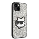 Karl Lagerfeld nakładka do iPhone 14 Plus 6,7" KLHCP14MG2CPS srebrna hardcase Glitter Choupette Patch