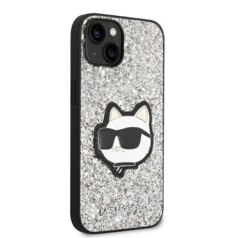 Karl Lagerfeld nakładka do iPhone 14 Plus 6,7" KLHCP14MG2CPS srebrna hardcase Glitter Choupette Patch Karl Lagerfeld nakładka do iPhone 14 Plus 6,7" KLHCP14MG2CPS srebrna hardcase Glitter Choupette Patch