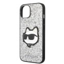 Karl Lagerfeld nakładka do iPhone 14 Plus 6,7" KLHCP14MG2CPS srebrna hardcase Glitter Choupette Patch
