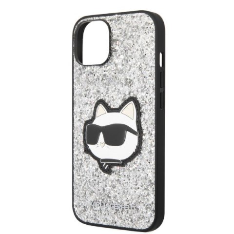 Karl Lagerfeld nakładka do iPhone 14 Plus 6,7" KLHCP14MG2CPS srebrna hardcase Glitter Choupette Patch Karl Lagerfeld nakładka do iPhone 14 Plus 6,7" KLHCP14MG2CPS srebrna hardcase Glitter Choupette Patch