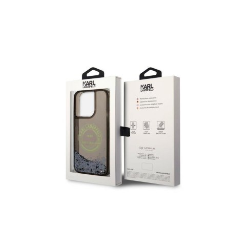 Karl Lagerfeld nakładka do iPhone 14 Pro 6,1" KLHCP14LLCRSGRK czarna hardcase Liquid Glitter RSG Karl Lagerfeld nakładka do iPhone 14 Pro 6,1" KLHCP14LLCRSGRK czarna hardcase Liquid Glitter RSG