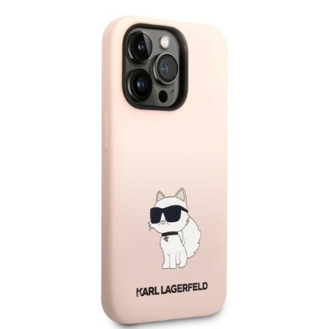 Karl Lagerfeld nakładka do iPhone 14 Pro 6,1" KLHCP14LSNCHBCP różowa hardcase Silicone Choupette Karl Lagerfeld nakładka do iPhone 14 Pro 6,1" KLHCP14LSNCHBCP różowa hardcase Silicone Choupette
