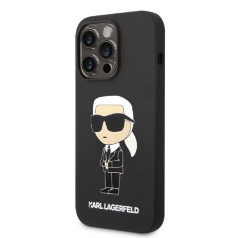 Karl Lagerfeld nakładka do iPhone 14 Pro 6,1" KLHCP14LSNIKBCK czarna hardcase Silicone NFT Ikonik Karl Lagerfeld nakładka do iPhone 14 Pro 6,1" KLHCP14LSNIKBCK czarna hardcase Silicone NFT Ikonik
