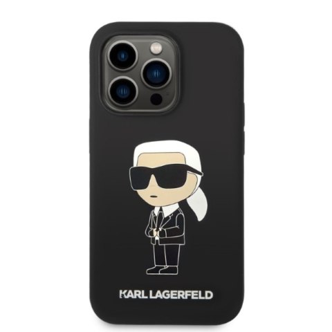 Karl Lagerfeld nakładka do iPhone 14 Pro 6,1" KLHCP14LSNIKBCK czarna hardcase Silicone NFT Ikonik Karl Lagerfeld nakładka do iPhone 14 Pro 6,1" KLHCP14LSNIKBCK czarna hardcase Silicone NFT Ikonik