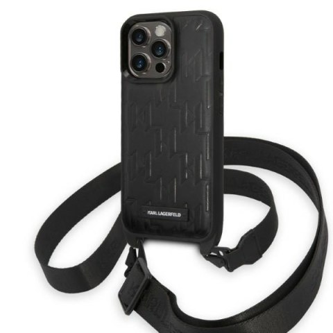 Karl Lagerfeld nakładka do iPhone 14 Pro 6,1" KLHCP14LSTMMK czarna hardcase Monogram Plaque Logo Strap Karl Lagerfeld nakładka do iPhone 14 Pro 6,1" KLHCP14LSTMMK czarna hardcase Monogram Plaque Logo Strap