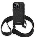 Karl Lagerfeld nakładka do iPhone 14 Pro 6,1" KLHCP14LSTMMK czarna hardcase Monogram Plaque Logo Strap