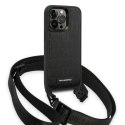 Karl Lagerfeld nakładka do iPhone 14 Pro 6,1" KLHCP14LSTMMK czarna hardcase Monogram Plaque Logo Strap