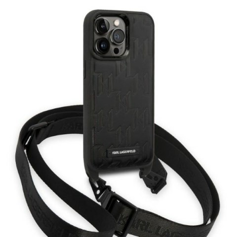 Karl Lagerfeld nakładka do iPhone 14 Pro 6,1" KLHCP14LSTMMK czarna hardcase Monogram Plaque Logo Strap Karl Lagerfeld nakładka do iPhone 14 Pro 6,1" KLHCP14LSTMMK czarna hardcase Monogram Plaque Logo Strap