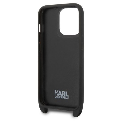 Karl Lagerfeld nakładka do iPhone 14 Pro 6,1" KLHCP14LSTMMK czarna hardcase Monogram Plaque Logo Strap Karl Lagerfeld nakładka do iPhone 14 Pro 6,1" KLHCP14LSTMMK czarna hardcase Monogram Plaque Logo Strap