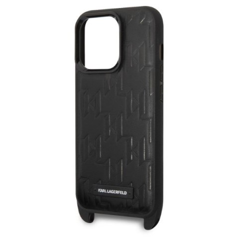 Karl Lagerfeld nakładka do iPhone 14 Pro 6,1" KLHCP14LSTMMK czarna hardcase Monogram Plaque Logo Strap Karl Lagerfeld nakładka do iPhone 14 Pro 6,1" KLHCP14LSTMMK czarna hardcase Monogram Plaque Logo Strap