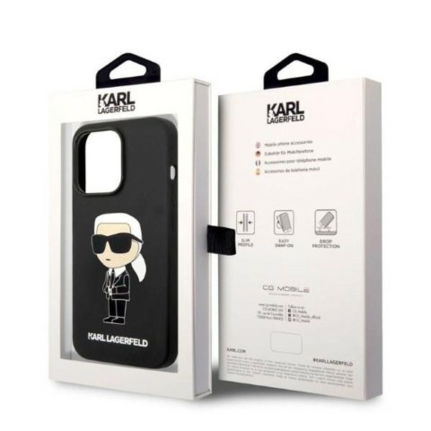 Karl Lagerfeld nakładka do iPhone 14 Pro Max 6,7" KLHCP14XSNIKBCK czarna hardcase Silicone NFT Ikonik Karl Lagerfeld nakładka do iPhone 14 Pro Max 6,7" KLHCP14XSNIKBCK czarna hardcase Silicone NFT Ikonik
