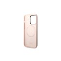 Karl Lagerfeld nakładka do iPhone 14 Pro Max 6,7" KLHMP14XSSKCI różowa hard case Magsafe Liq Silicone Karl & Choupette