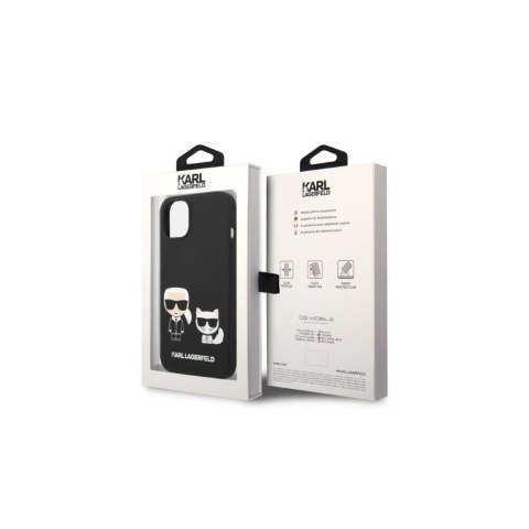 Karl Lagerfeld nakładka do iPhone 14 Pro Max 6,7" KLHMP14XSSKCK czarna HC Magsafe Liquid Silicone Karl & Choupette Karl Lagerfeld nakładka do iPhone 14 Pro Max 6,7" KLHMP14XSSKCK czarna HC Magsafe Liquid Silicone Karl & Choupette