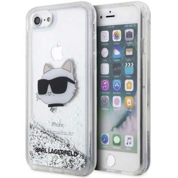 Karl Lagerfeld nakładka do iPhone 7 / 8 / SE KLHCI8LNCHCS srebrna HC Liquid Glitter NFT Choupette Head