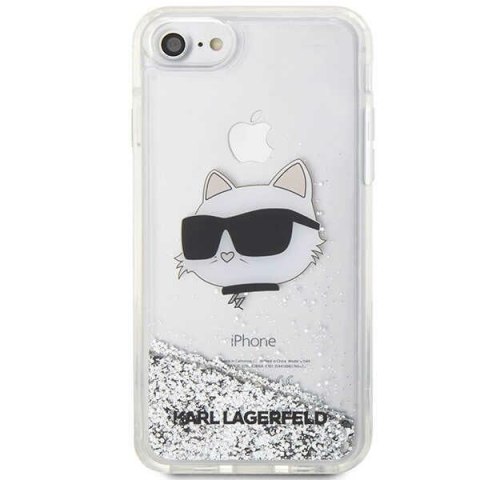 Karl Lagerfeld nakładka do iPhone 7 / 8 / SE KLHCI8LNCHCS srebrna HC Liquid Glitter NFT Choupette Head Karl Lagerfeld nakładka do iPhone 7 / 8 / SE KLHCI8LNCHCS srebrna HC Liquid Glitter NFT Choupette Head