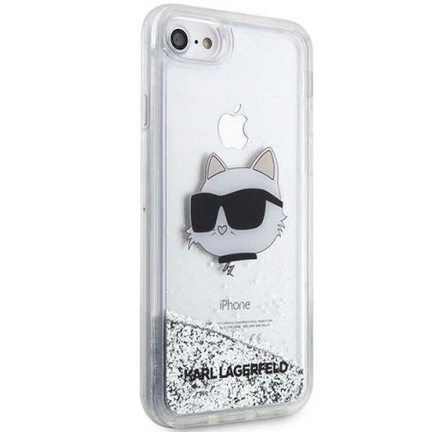 Karl Lagerfeld nakładka do iPhone 7 / 8 / SE KLHCI8LNCHCS srebrna HC Liquid Glitter NFT Choupette Head Karl Lagerfeld nakładka do iPhone 7 / 8 / SE KLHCI8LNCHCS srebrna HC Liquid Glitter NFT Choupette Head