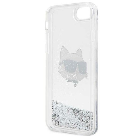 Karl Lagerfeld nakładka do iPhone 7 / 8 / SE KLHCI8LNCHCS srebrna HC Liquid Glitter NFT Choupette Head Karl Lagerfeld nakładka do iPhone 7 / 8 / SE KLHCI8LNCHCS srebrna HC Liquid Glitter NFT Choupette Head