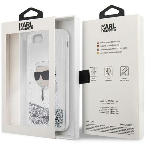 Karl Lagerfeld nakładka do iPhone 7 / 8 / SE KLHCI8LNKHCH srebrna HC Liquid Glitter NFT Karl's Head Karl Lagerfeld nakładka do iPhone 7 / 8 / SE KLHCI8LNKHCH srebrna HC Liquid Glitter NFT Karl's Head