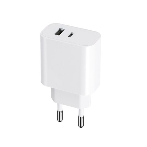 Maxlife ładowarka sieciowa PD QC MXTC-06 1x USB-C 1x USB 30W biała Maxlife ładowarka sieciowa PD QC MXTC-06 1x USB-C 1x USB 30W biała