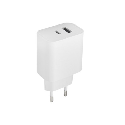 Maxlife ładowarka sieciowa PD QC MXTC-06 1x USB-C 1x USB 30W biała Maxlife ładowarka sieciowa PD QC MXTC-06 1x USB-C 1x USB 30W biała