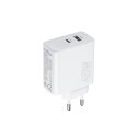 Maxlife ładowarka sieciowa PD QC MXTC-07-45AC 1x USB-C 1x USB 45W biała