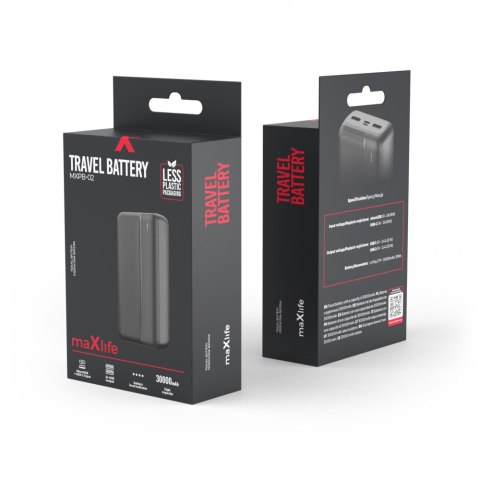 Maxlife power bank MXPB-02 30000 mAh czarny Maxlife power bank MXPB-02 30000 mAh czarny