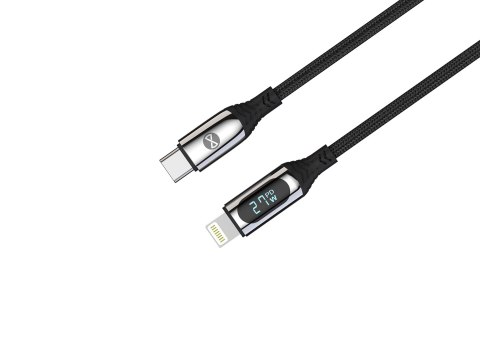 Forever kabel LCD USB-C - Lightning 1,0 m 27W czarny Forever kabel LCD USB-C - Lightning 1,0 m 27W czarny
