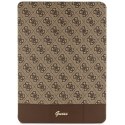 Guess etui do iPad Pro 12,9" GUFCP12PS4SGW brązowe Allover 4G Stripe