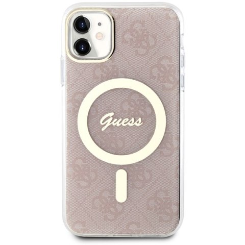 Guess nakładka do iPhone 11 GUHMN61H4STP różowa hardcase Magsafe IML 4G Guess nakładka do iPhone 11 GUHMN61H4STP różowa hardcase Magsafe IML 4G
