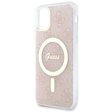 Guess nakładka do iPhone 11 GUHMN61H4STP różowa hardcase Magsafe IML 4G Guess nakładka do iPhone 11 GUHMN61H4STP różowa hardcase Magsafe IML 4G