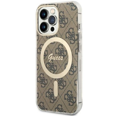 Guess nakładka do iPhone 13 / 13 Pro 6,1" GUHMP13LH4STW brązowa hard case 4G MagSafe Guess nakładka do iPhone 13 / 13 Pro 6,1" GUHMP13LH4STW brązowa hard case 4G MagSafe