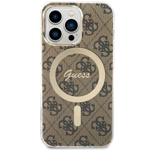 Guess nakładka do iPhone 13 / 13 Pro 6,1" GUHMP13LH4STW brązowa hard case 4G MagSafe Guess nakładka do iPhone 13 / 13 Pro 6,1" GUHMP13LH4STW brązowa hard case 4G MagSafe