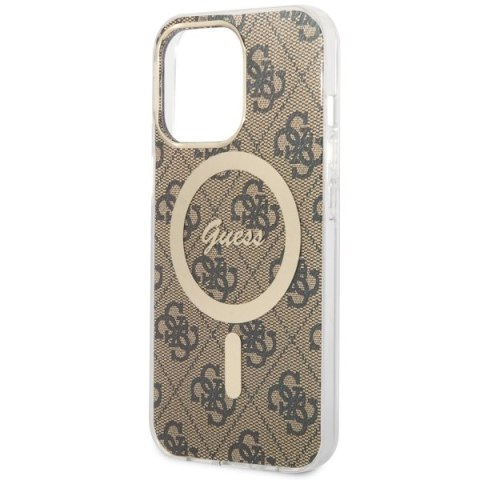 Guess nakładka do iPhone 13 / 13 Pro 6,1" GUHMP13LH4STW brązowa hard case 4G MagSafe Guess nakładka do iPhone 13 / 13 Pro 6,1" GUHMP13LH4STW brązowa hard case 4G MagSafe