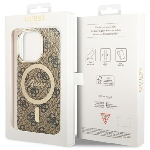 Guess nakładka do iPhone 13 / 13 Pro 6,1" GUHMP13LH4STW brązowa hard case 4G MagSafe Guess nakładka do iPhone 13 / 13 Pro 6,1" GUHMP13LH4STW brązowa hard case 4G MagSafe