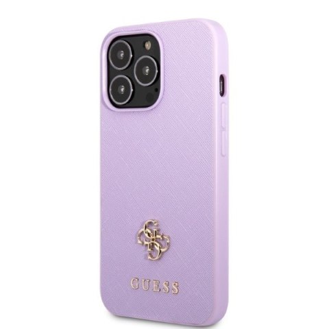 Guess nakładka do iPhone 13 Pro Max 6,7" GUHCP13XPS4MU purpurowa hardcase Saffiano 4G Small Metal Logo Guess nakładka do iPhone 13 Pro Max 6,7" GUHCP13XPS4MU purpurowa hardcase Saffiano 4G Small Metal Logo