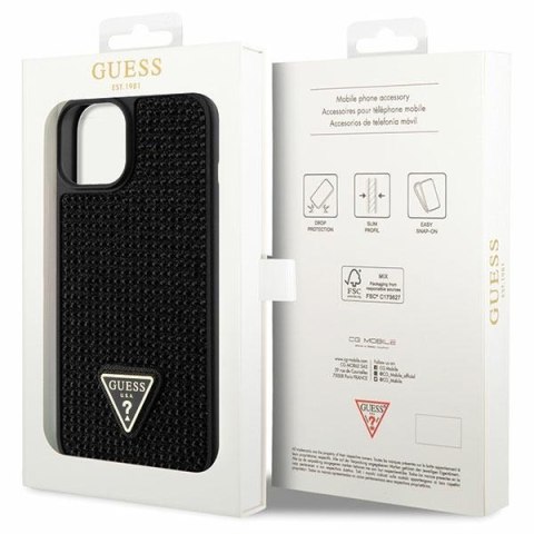 Guess nakładka do iPhone 14 6,1" GUHCP14SHDGTPK czarna hardcase Rhinestone Triangle Guess nakładka do iPhone 14 6,1" GUHCP14SHDGTPK czarna hardcase Rhinestone Triangle