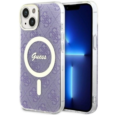 Guess nakładka do iPhone 14 6,1" GUHMP14SH4STU fioletowa hardcase Magsafe IML 4G Guess nakładka do iPhone 14 6,1" GUHMP14SH4STU fioletowa hardcase Magsafe IML 4G