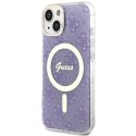 Guess nakładka do iPhone 14 6,1" GUHMP14SH4STU fioletowa hardcase Magsafe IML 4G
