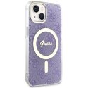 Guess nakładka do iPhone 14 6,1" GUHMP14SH4STU fioletowa hardcase Magsafe IML 4G