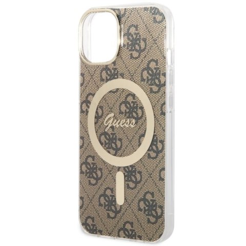 Guess nakładka do iPhone 14 6,1" GUHMP14SH4STW brązowa hardcase Magsafe IML 4G Guess nakładka do iPhone 14 6,1" GUHMP14SH4STW brązowa hardcase Magsafe IML 4G
