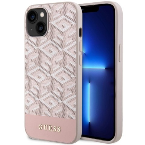 Guess nakładka do iPhone 14 6,1" GUHMP14SHGCFSEP różowa harcase Magsafe Gcube PU Stripes Guess nakładka do iPhone 14 6,1" GUHMP14SHGCFSEP różowa harcase Magsafe Gcube PU Stripes