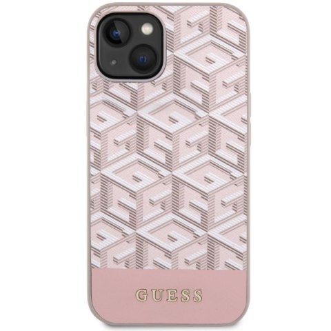Guess nakładka do iPhone 14 6,1" GUHMP14SHGCFSEP różowa harcase Magsafe Gcube PU Stripes Guess nakładka do iPhone 14 6,1" GUHMP14SHGCFSEP różowa harcase Magsafe Gcube PU Stripes