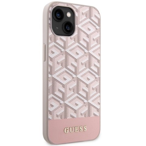 Guess nakładka do iPhone 14 6,1" GUHMP14SHGCFSEP różowa harcase Magsafe Gcube PU Stripes Guess nakładka do iPhone 14 6,1" GUHMP14SHGCFSEP różowa harcase Magsafe Gcube PU Stripes