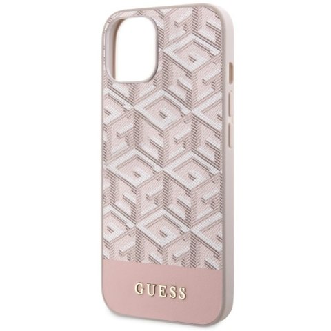Guess nakładka do iPhone 14 6,1" GUHMP14SHGCFSEP różowa harcase Magsafe Gcube PU Stripes Guess nakładka do iPhone 14 6,1" GUHMP14SHGCFSEP różowa harcase Magsafe Gcube PU Stripes