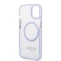 Guess nakładka do iPhone 14 6,1" GUHMP14SHTCMU purpurowa hardcase Gold Outline Translucent MagSafe