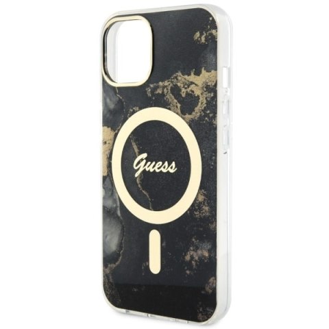 Guess nakładka do iPhone 14 6,1" GUHMP14SHTMRSK czarna hardcase Magsafe IML Golden Marble Guess nakładka do iPhone 14 6,1" GUHMP14SHTMRSK czarna hardcase Magsafe IML Golden Marble